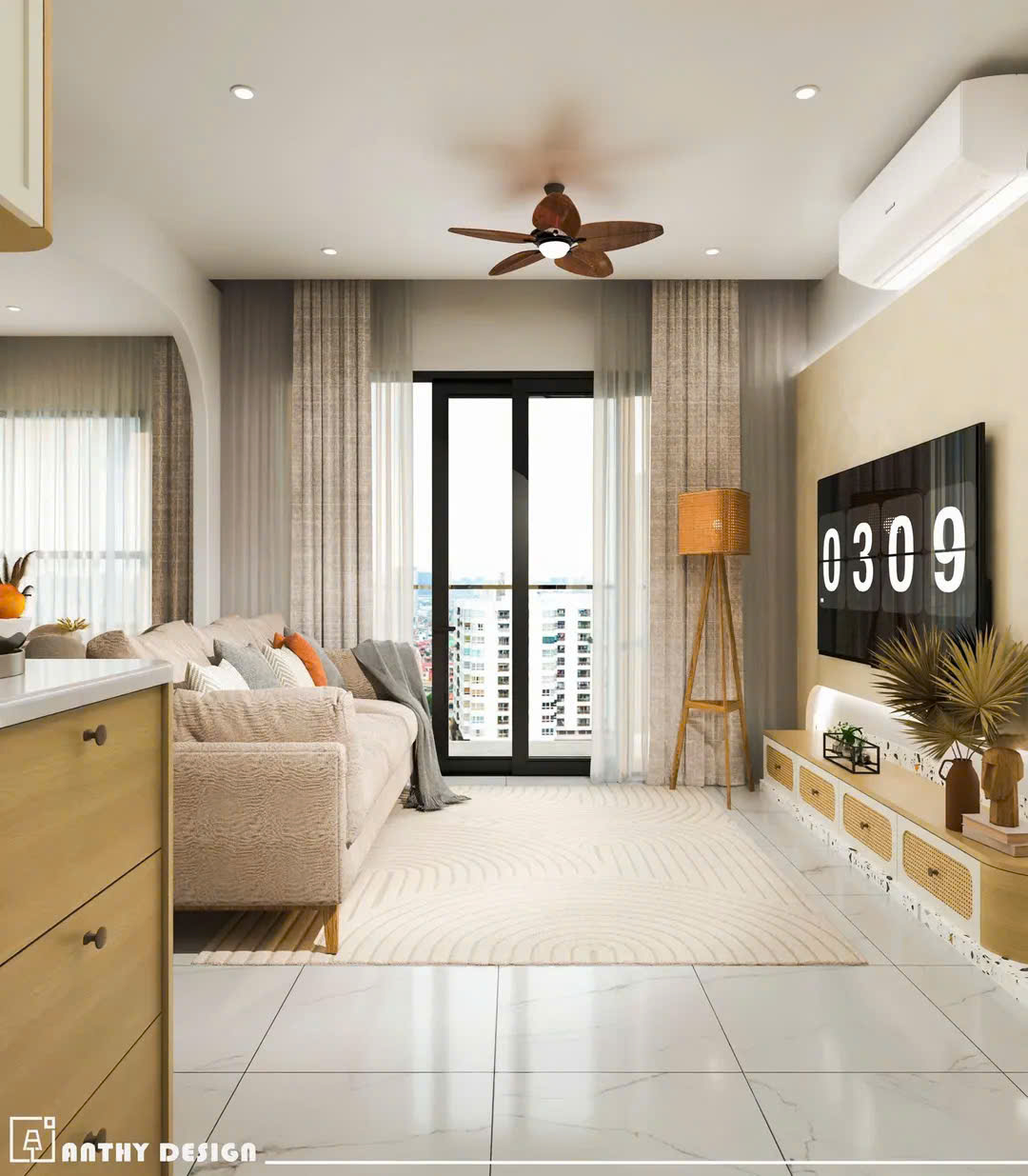 Vinhome Grand Park Căn Hộ 2 PN thiết kế theo phong cách Wabisabi
